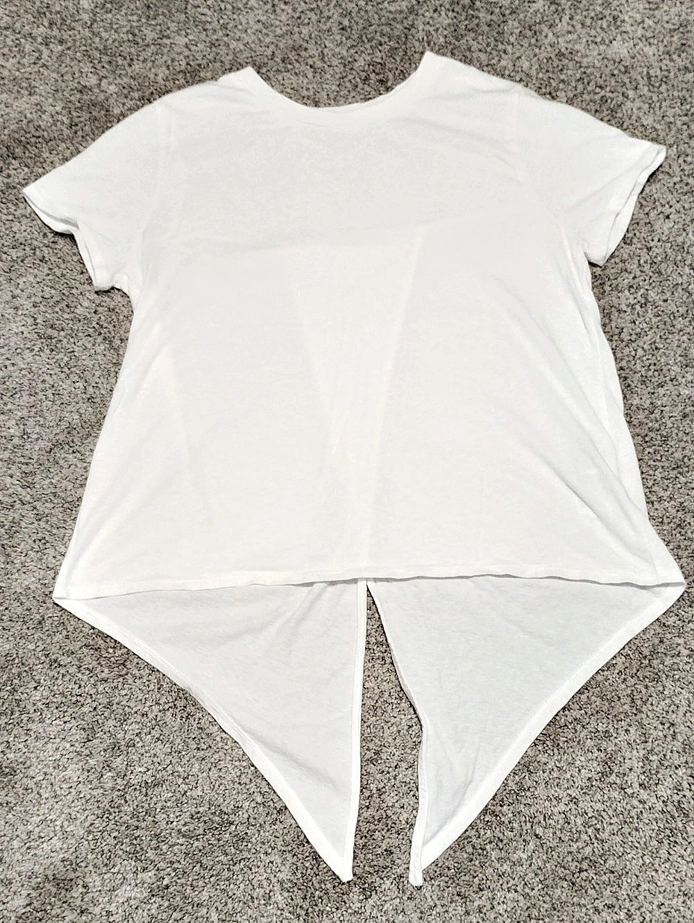 Madewell Knot-Back Tee White Asymmetrical Hem Size Small